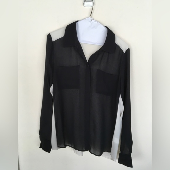 Halogen Tops - Halogen Black and Off White Blouse